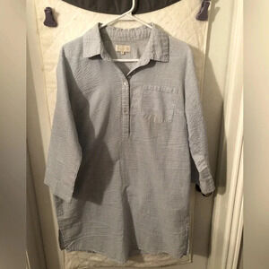 Mudpie Blue and White Seersucker Collared Dress